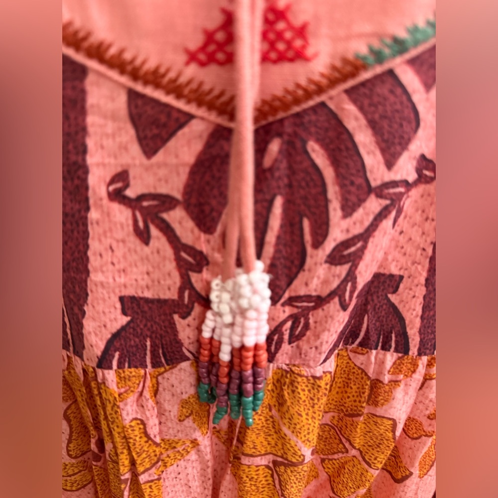 Farm Rio Pink Anika Print Macaws Maxi Dress - Picture 5 of 5